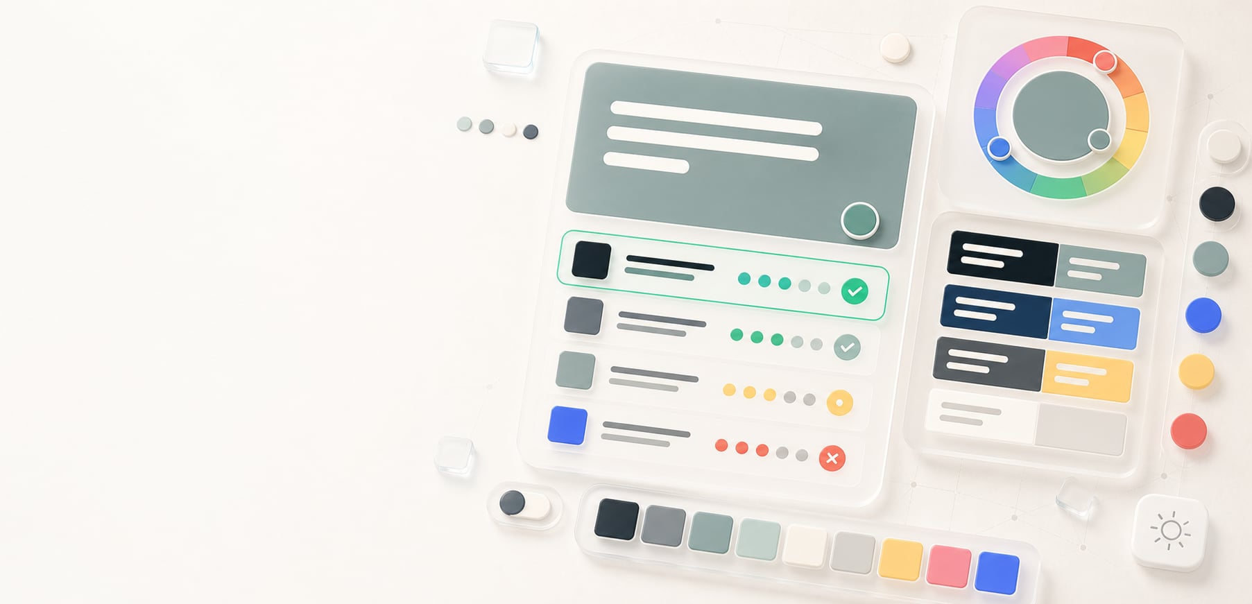 A polished accessible text color workspace with a background preview card, ranked foreground color candidates, readability indicators, swatches, and a highlighted best text color choice.